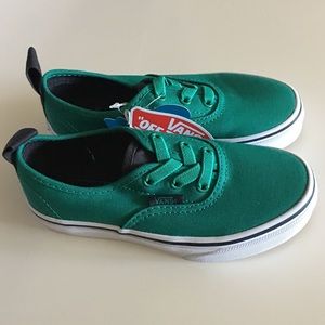 Kids Green Vans Slip On - Size 12